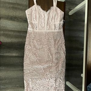 Blush lace dress
